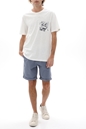 JACK & JONES-Ανδρική κοντομάνικη μπλούζα JACK & JONES 12227778 JORCRAYON λευκή